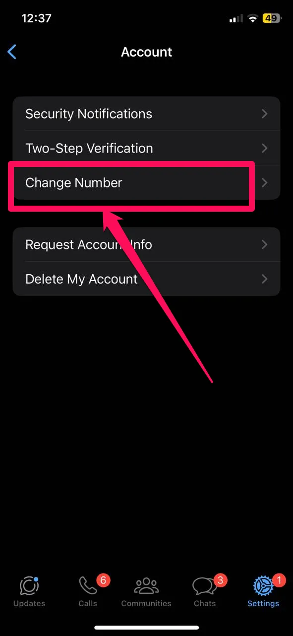 how to hide number on whatsapp business
